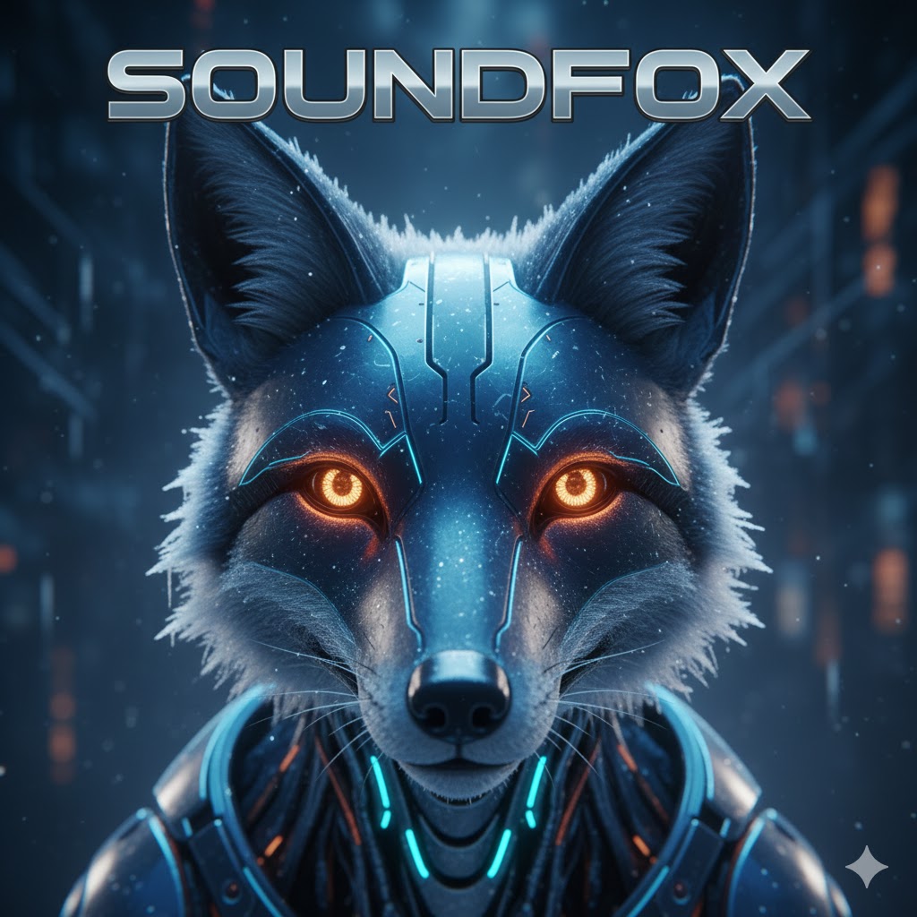 Soundfox — cybernetic fox portrait