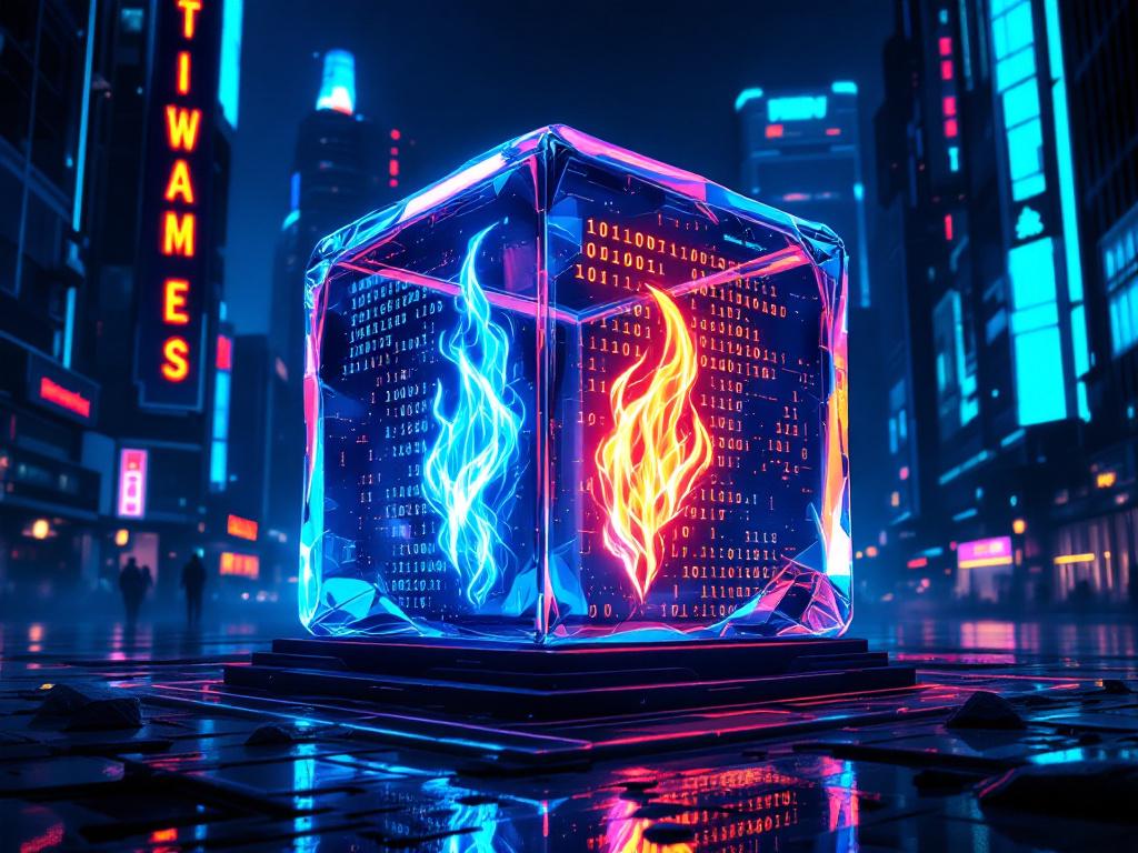 Twin Flames — neon ice cube
